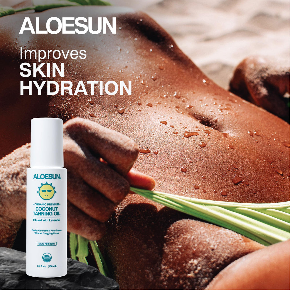 ALOESUN Lavender oil infusion close-up highlighting calming scent and skin care benefits.