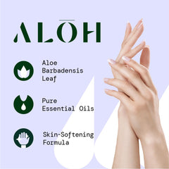 ALŌH 70% alcohol label indicating a strong, quick-drying formula.