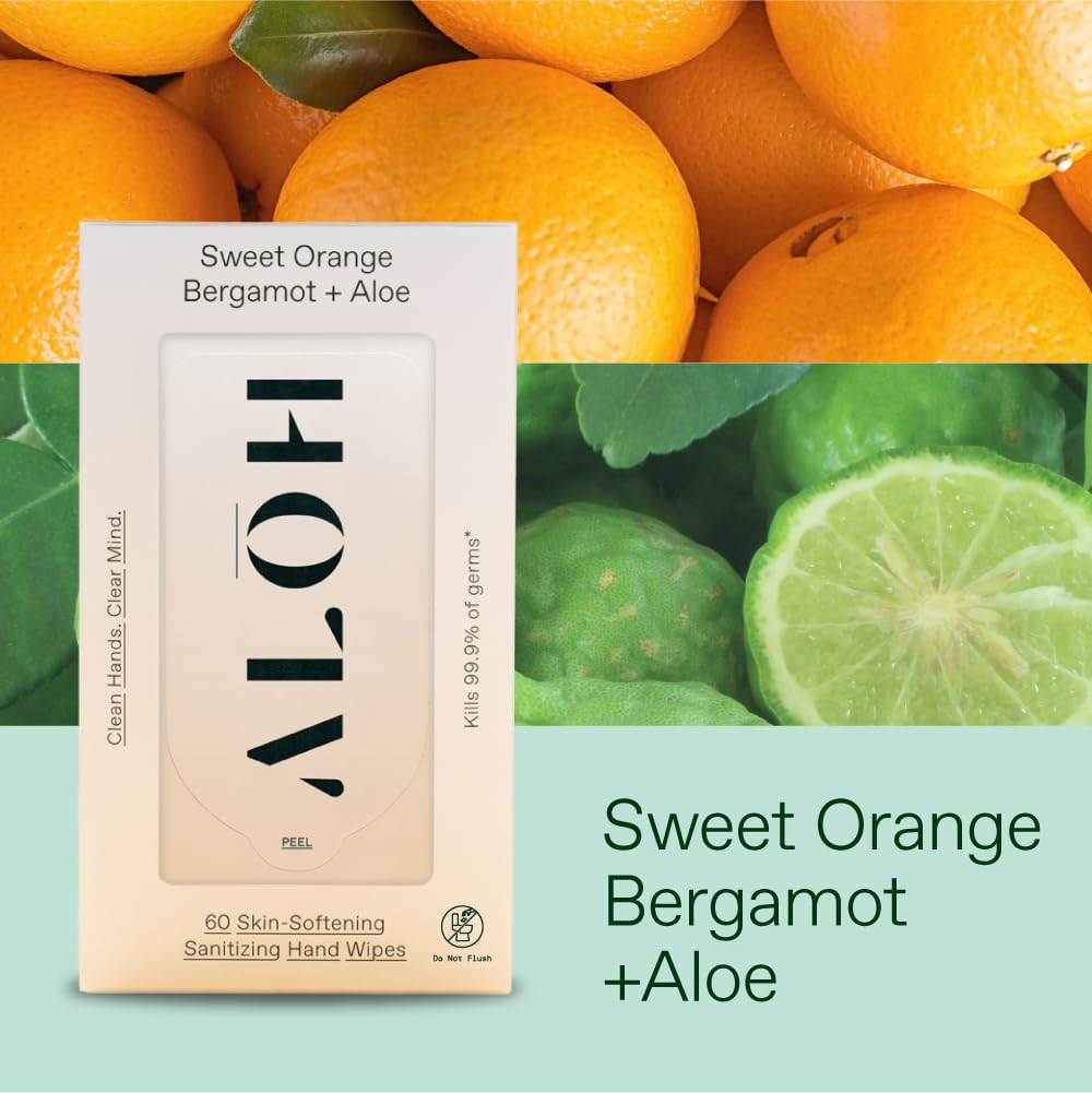 ALŌH hand wipes close-up texture highlighting aloe hydration for skin-friendly cleansing