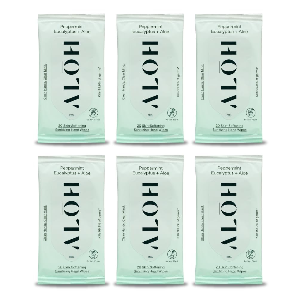 ALŌH Peppermint Eucalyptus wipes showing soft texture for gentle cleansing