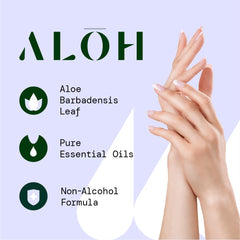 ALŌH wipe close-up — luxuriously soft texture with aloe hydration