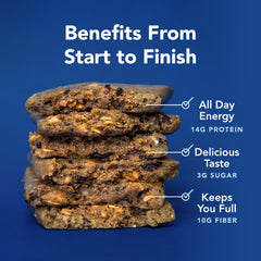 ALOHA Blueberry bar ingredient scoop emphasizing organic plant protein.