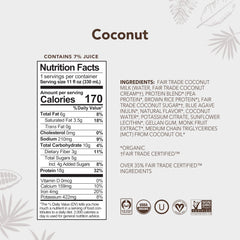 ALOHA Coconut Protein Drink pour showing smooth texture and post-workout convenience