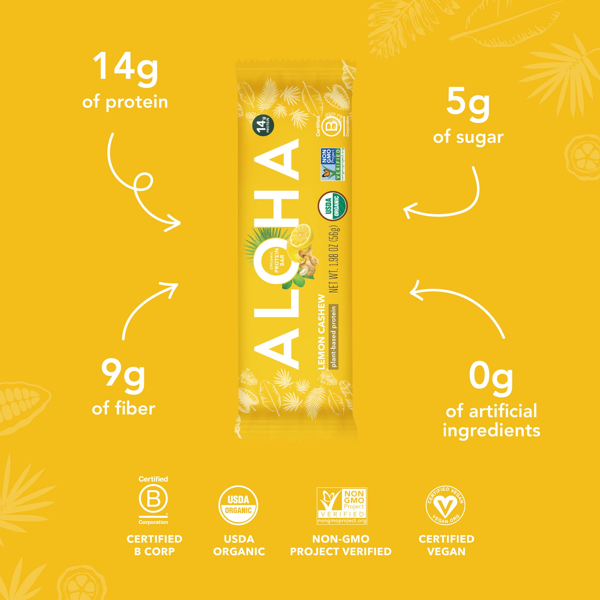 ALOHA Lemon Cashew Bar energy shot during workouts and busy days.