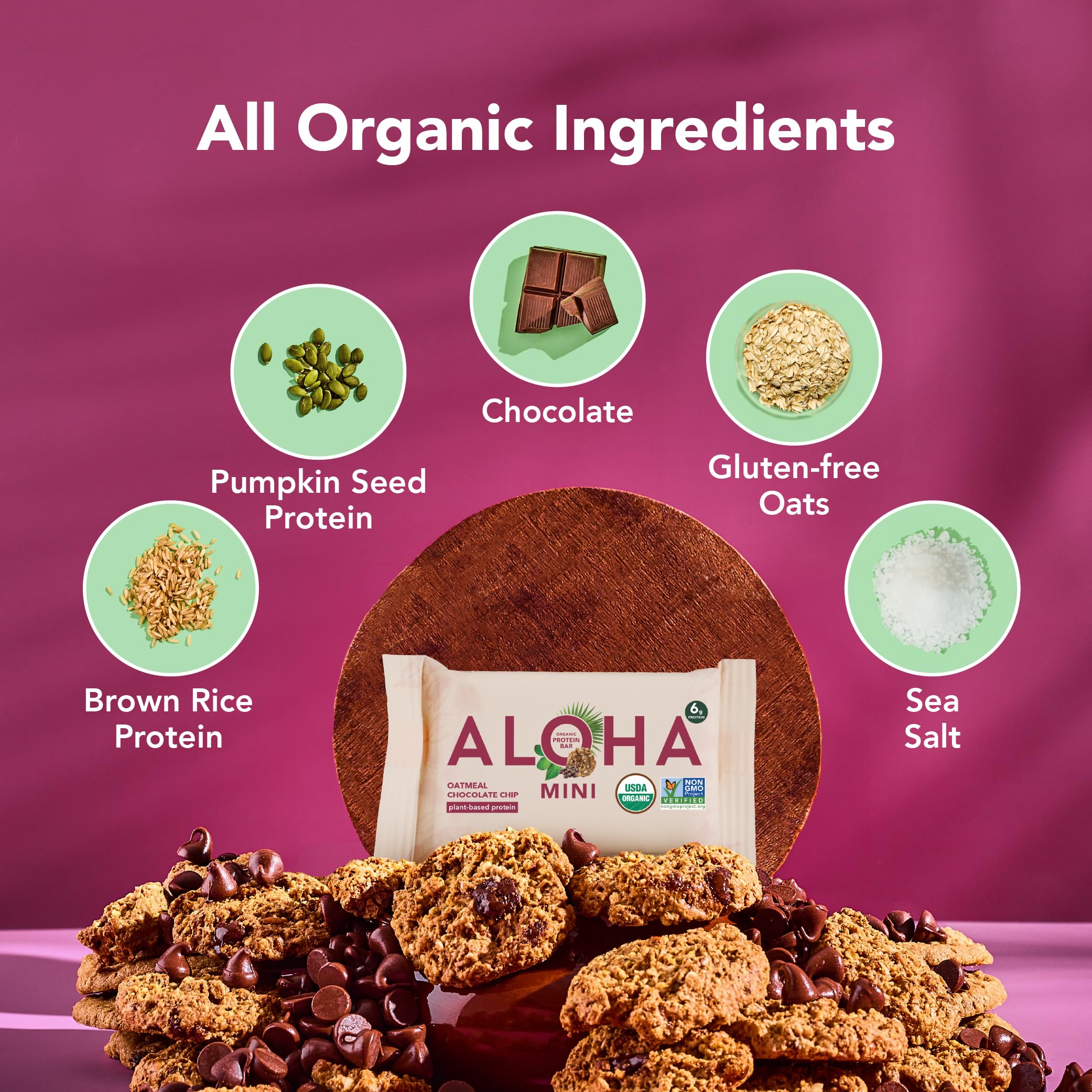 Box open with ALOHA MINIS ready for pantry snack