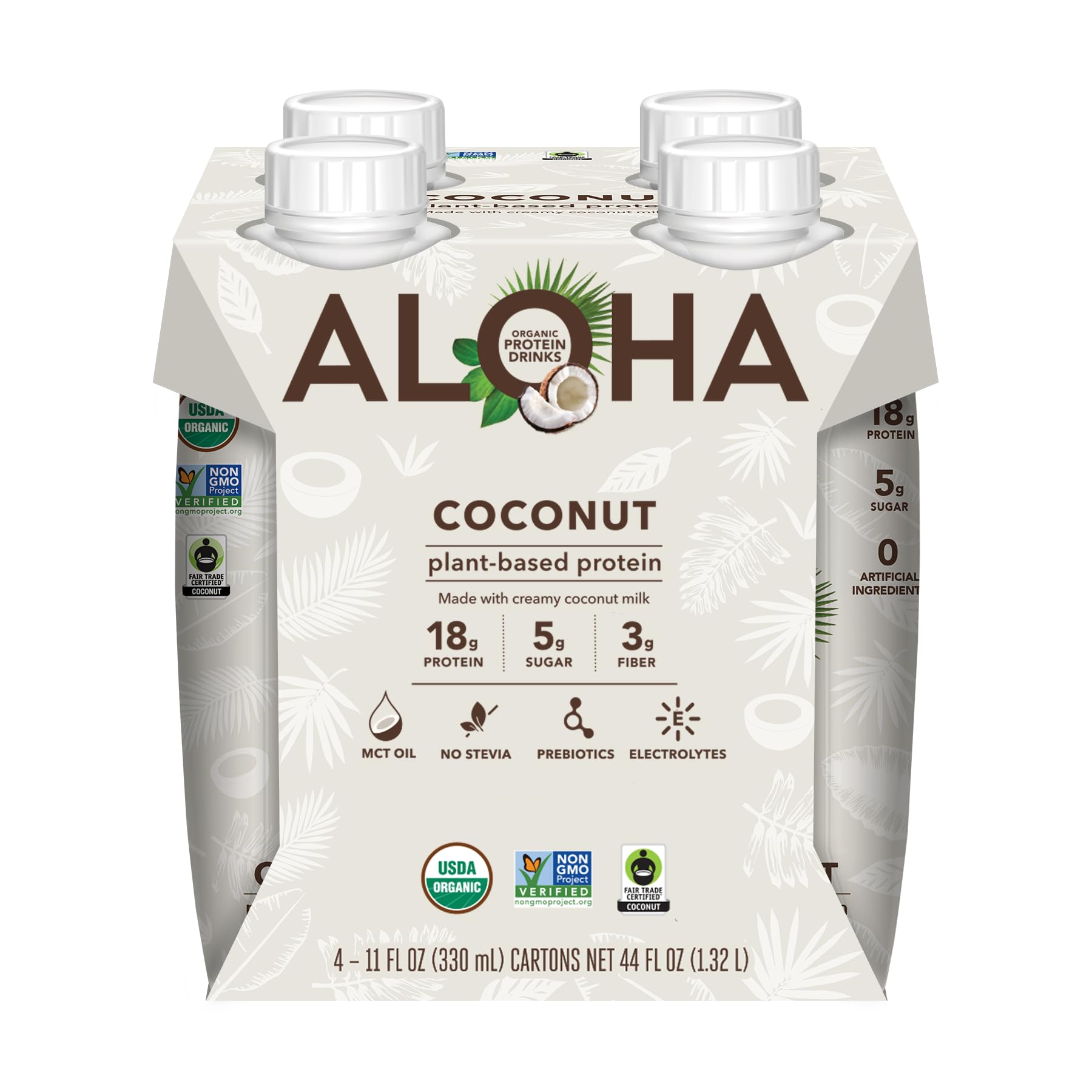 ALOHA organic certifications displayed on packaging