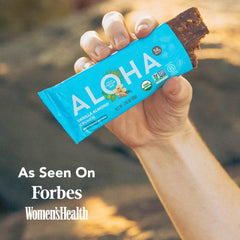 ALOHA Vanilla Almond Crunch bar packed with protein and fiber
