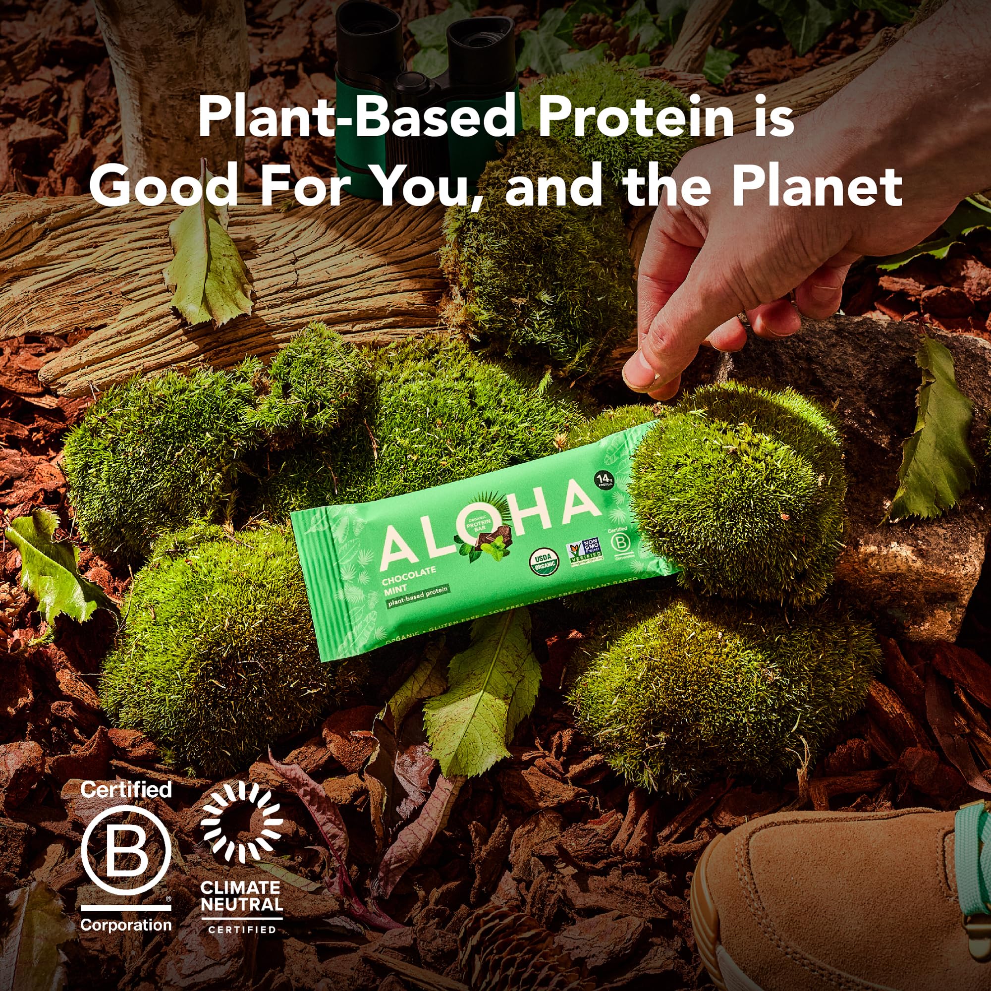 ALOHA Vanilla Almond Crunch bar served as a wholesome breakfast on the go