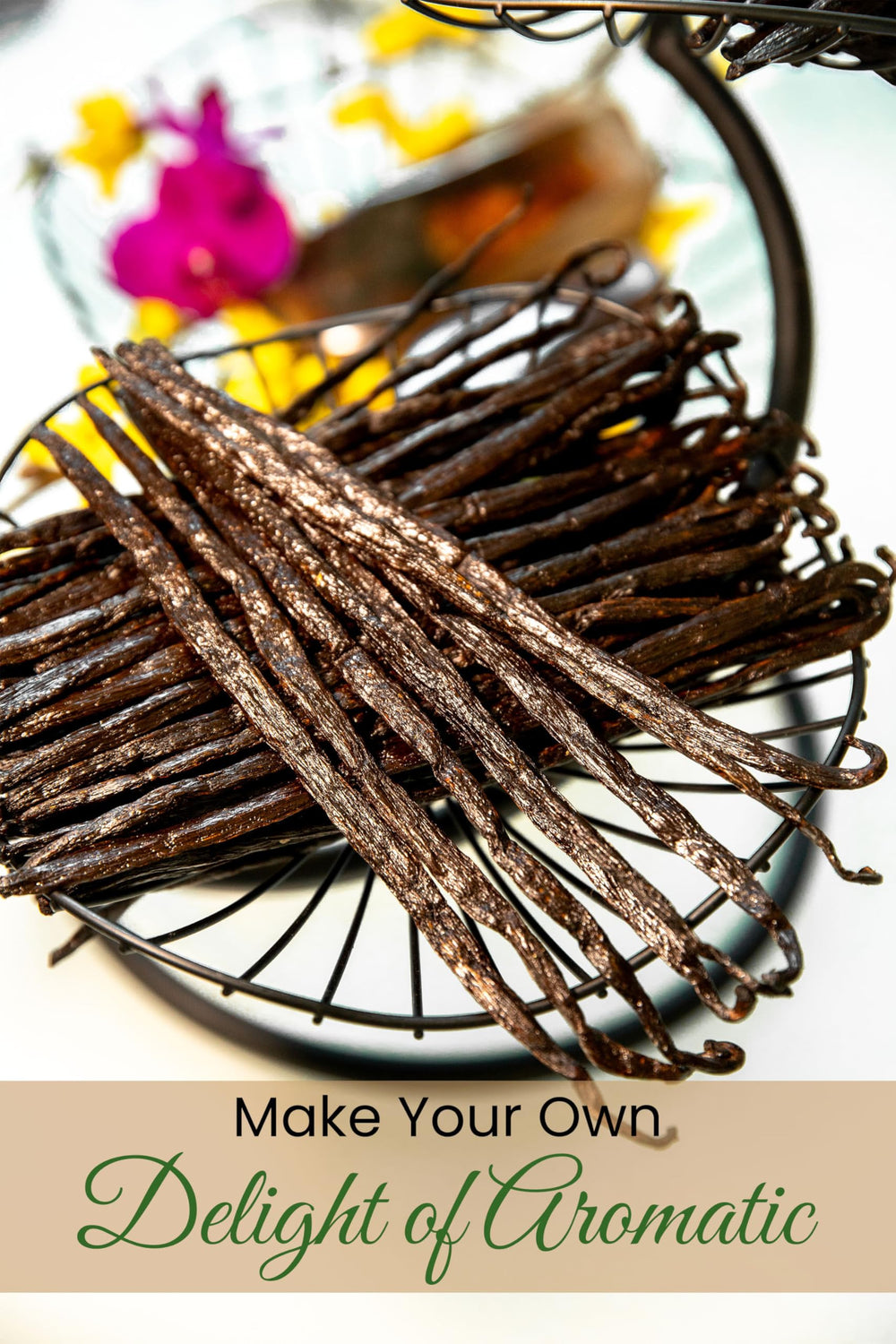 Aloka vanilla beans baking desserts setup suggests versatile use in cakes and pastries.