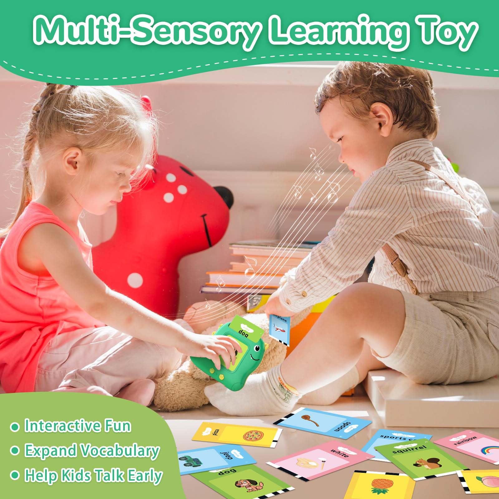 Alotwan sound-enabled flash cards aid engaging speech practice at home.