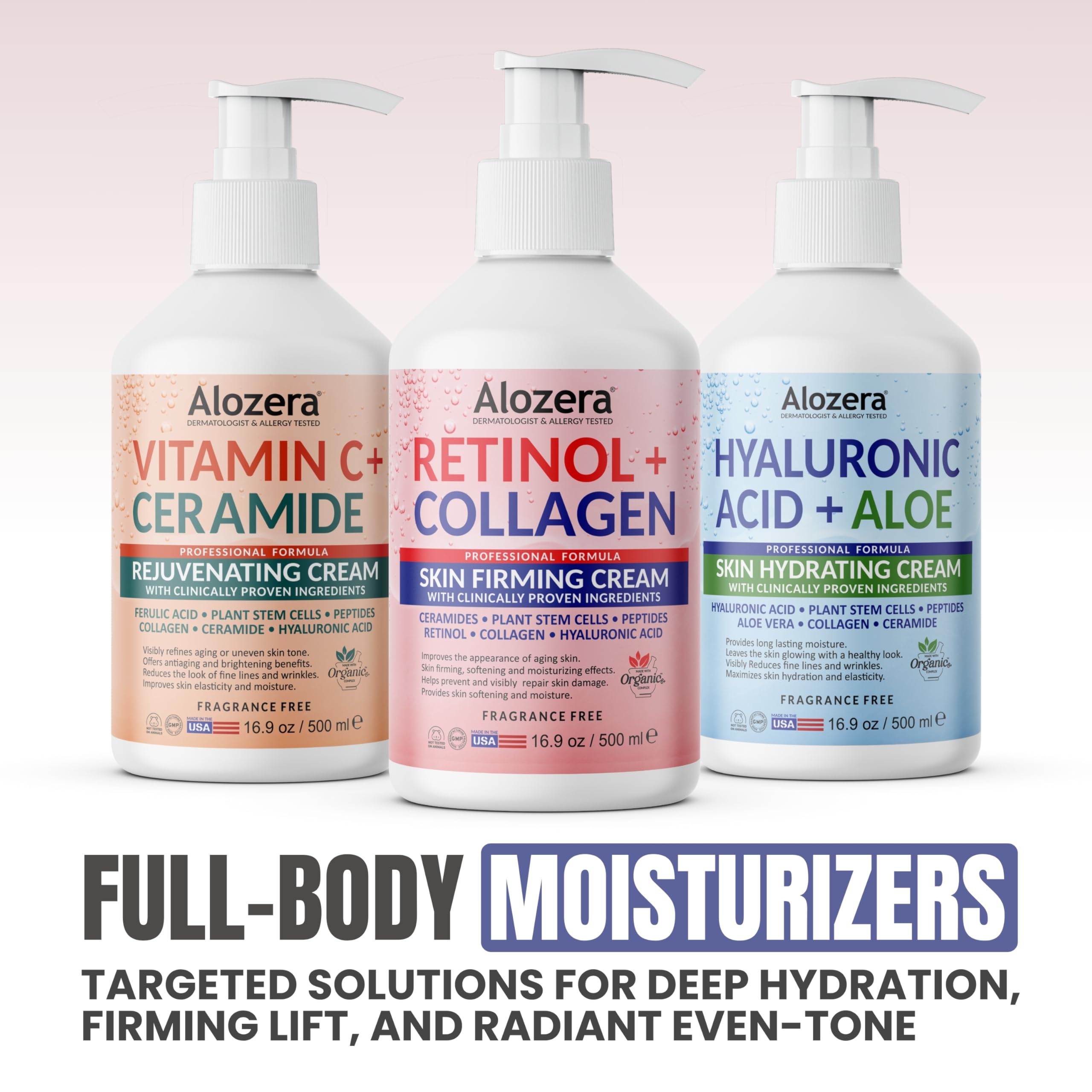 Alozera non-greasy quick-absorb formula for daily use.