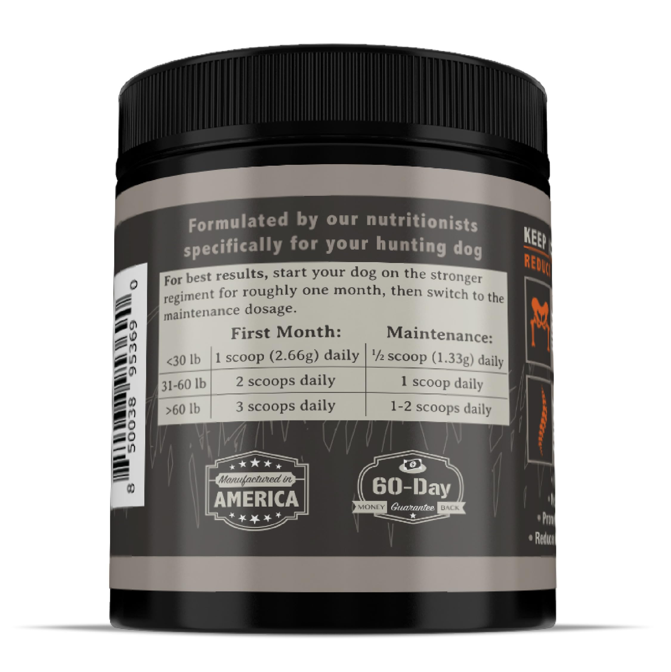 MSM and Vitamin E in Alpha Dog Nutrition joint powder for daily use