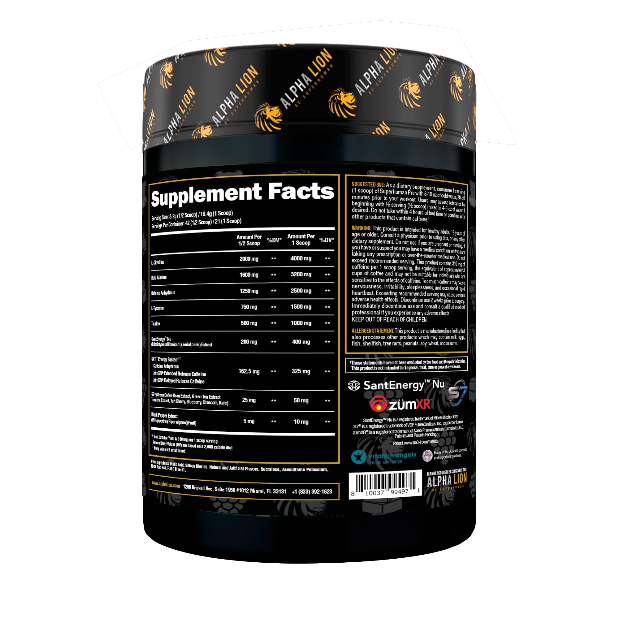 ALPHA LION beta alanine ingredient close-up signaling training capacity