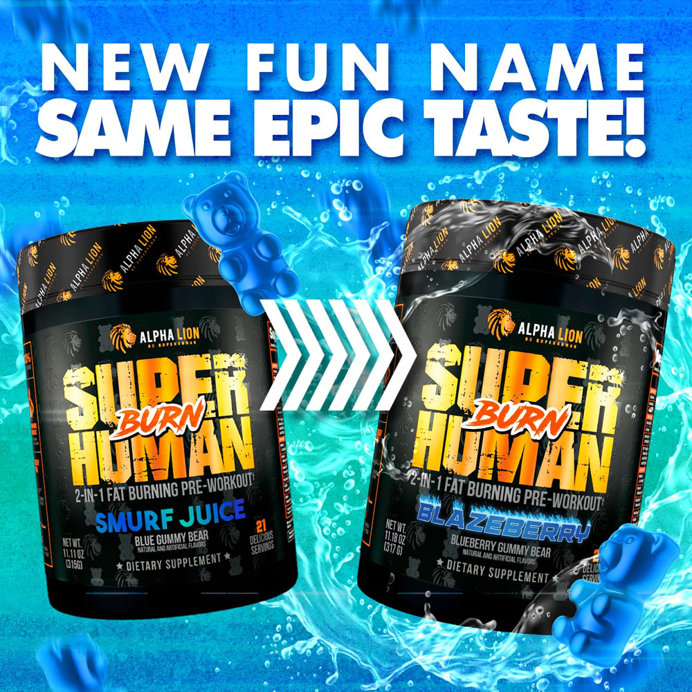 Alpha Lion Burn caffeine matrix graphic suggests sustained energy for longer training.