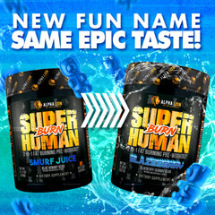 Alpha Lion Burn caffeine matrix graphic suggests sustained energy for longer training.
