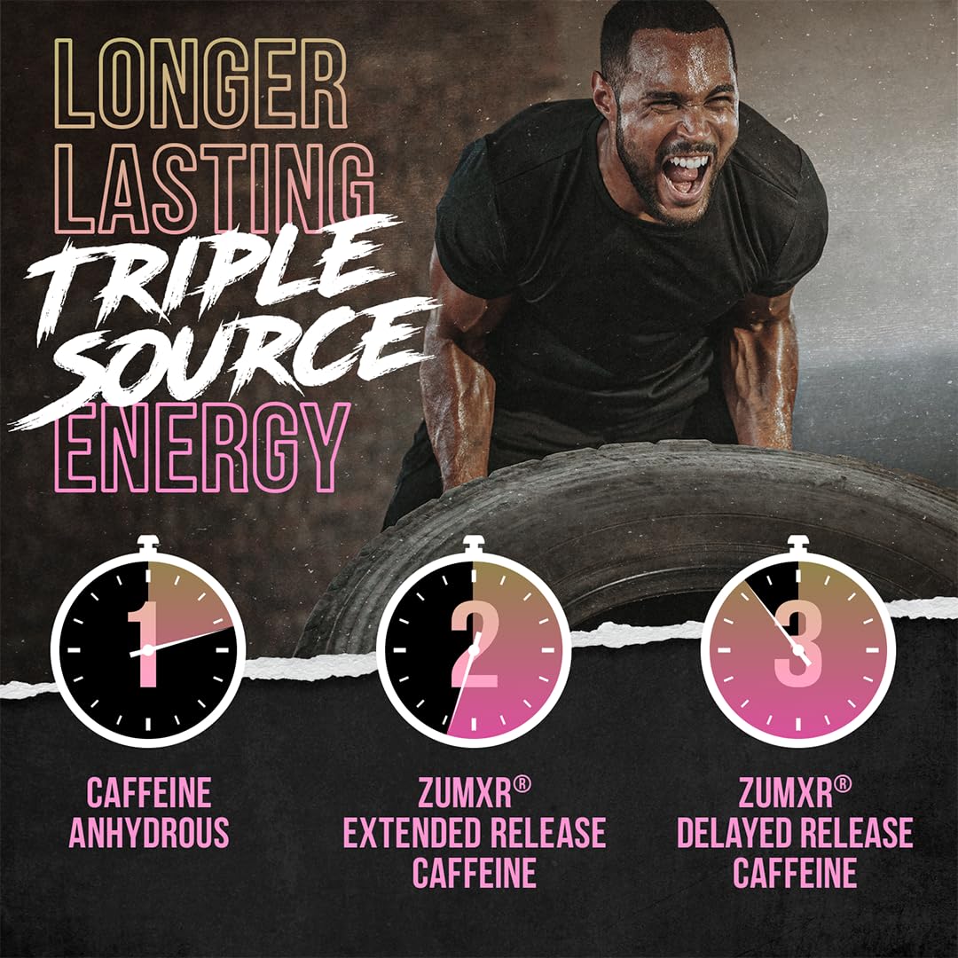 ALPHA LION Core Pre-Workout ingredient panel highlights key actives.