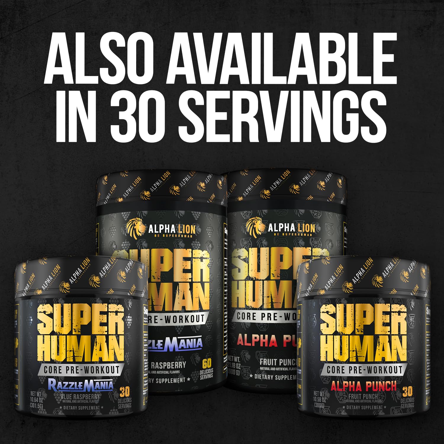 Close-up of ALPHA LION Core Pre-Workout label detail