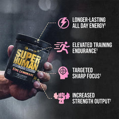 ALPHA LION Core Pre-Workout measuring cup ready to mix.