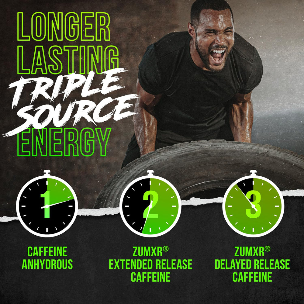 ALPHA LION Superhuman Burn caffeine matrix supports longer focus during training.