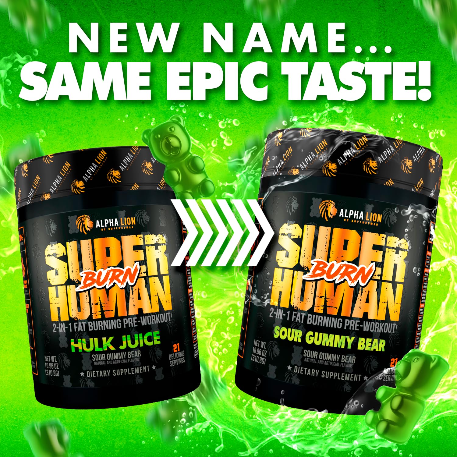 ALPHA LION Superhuman Burn enhances endurance and pumps during sessions.