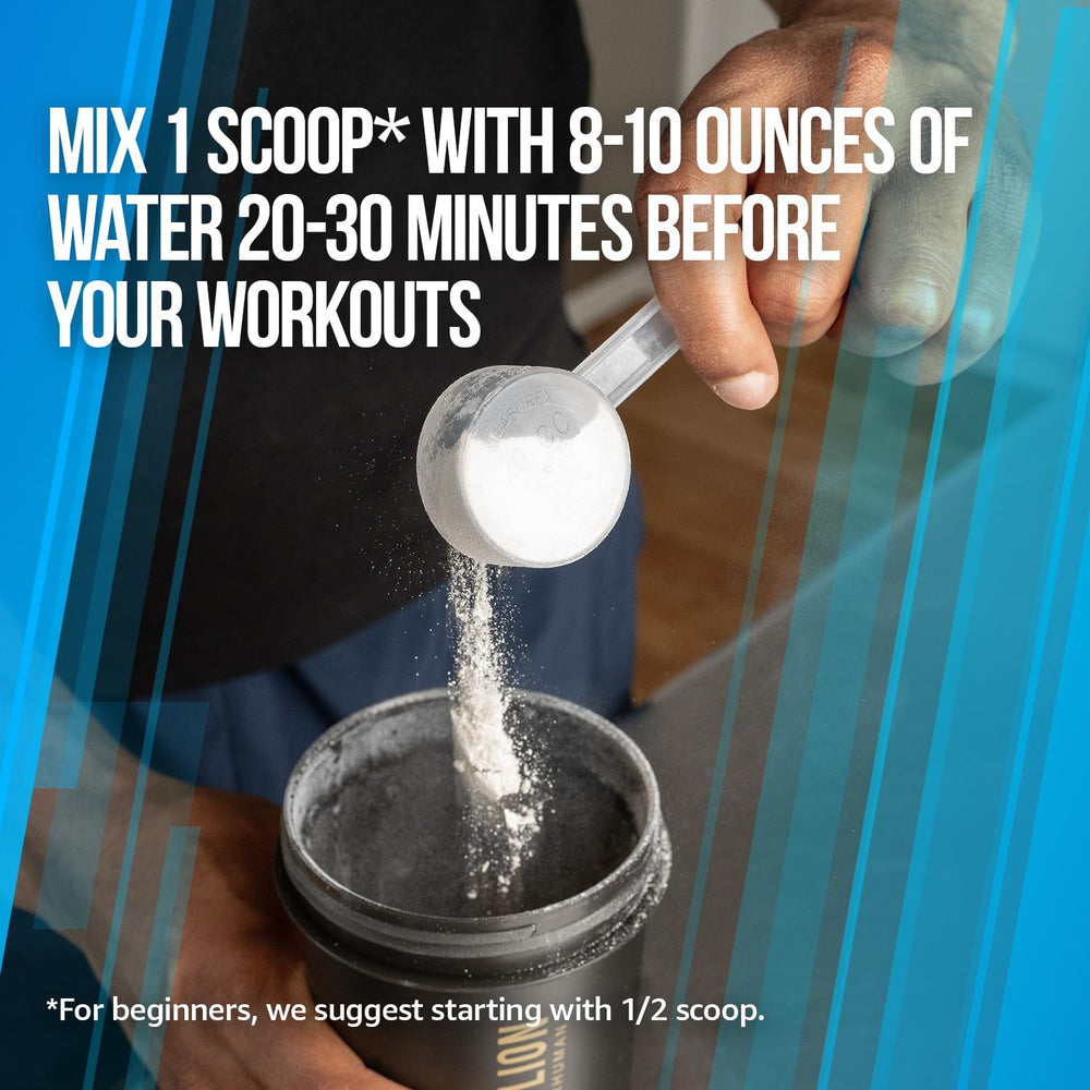Alpha Lion Superhuman Burn serving on table conveys quick, focused pre-workout ritual.