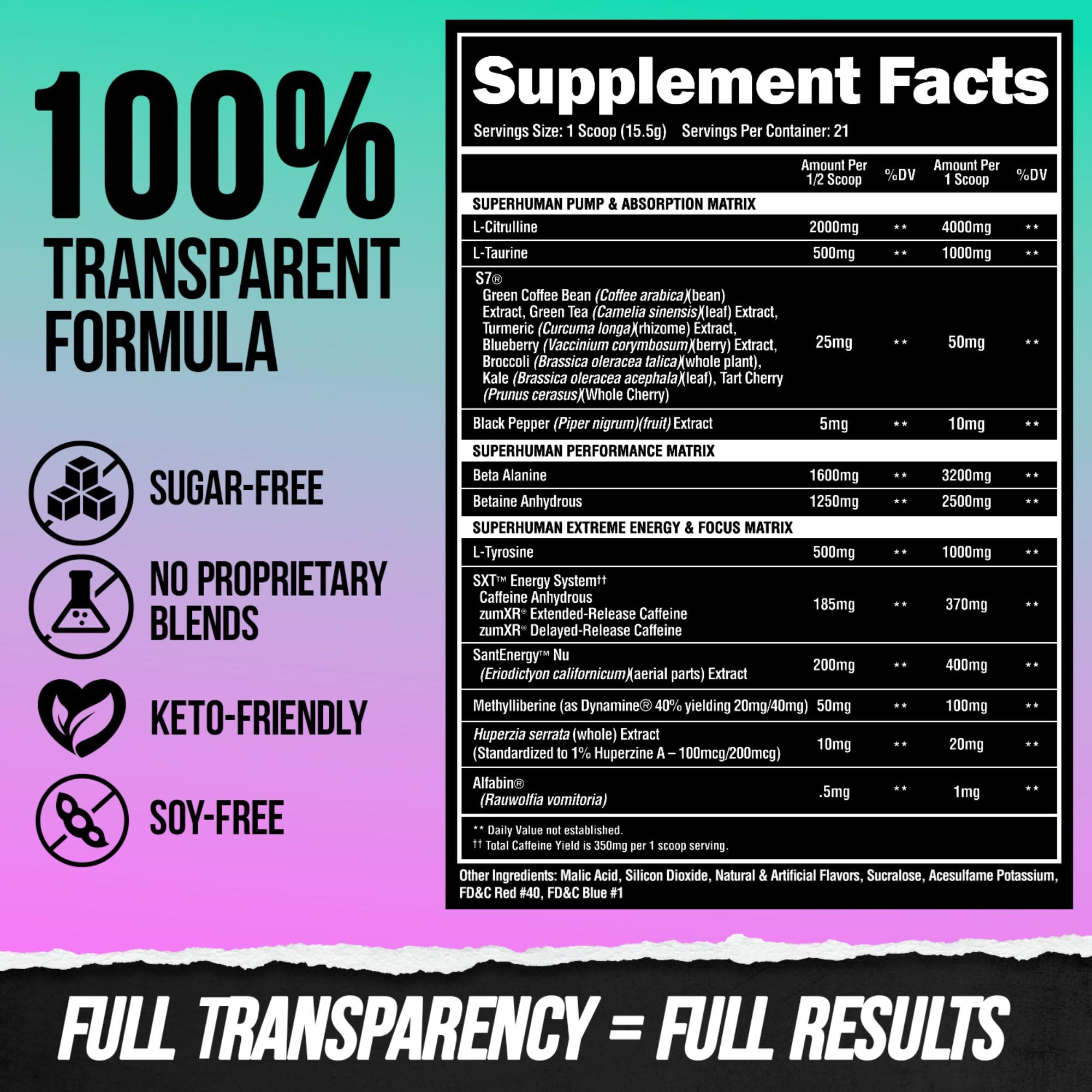 ALPHA LION Superhuman Extreme serving image suggests efficient dosing during workouts