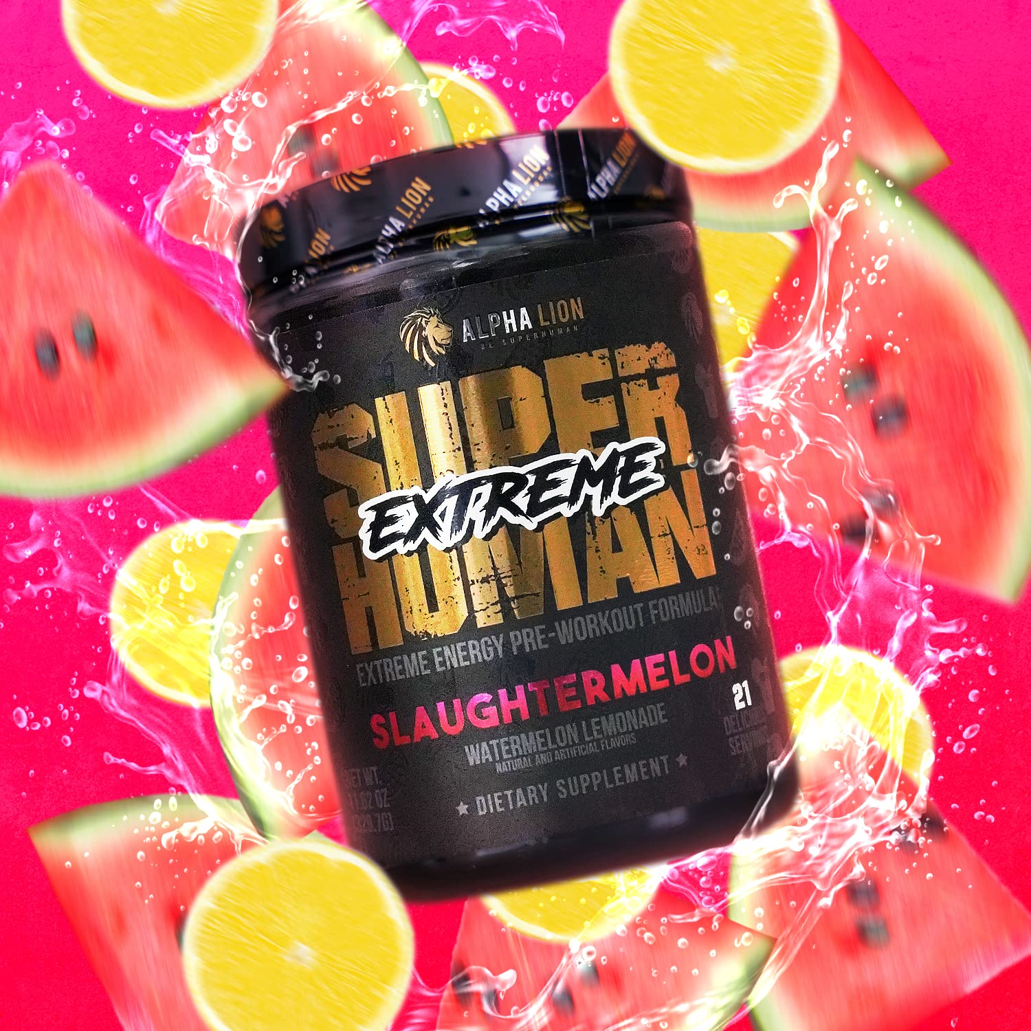 Alpha Lion Superhuman Extreme ready-to-stack with intra or protein for performance.
