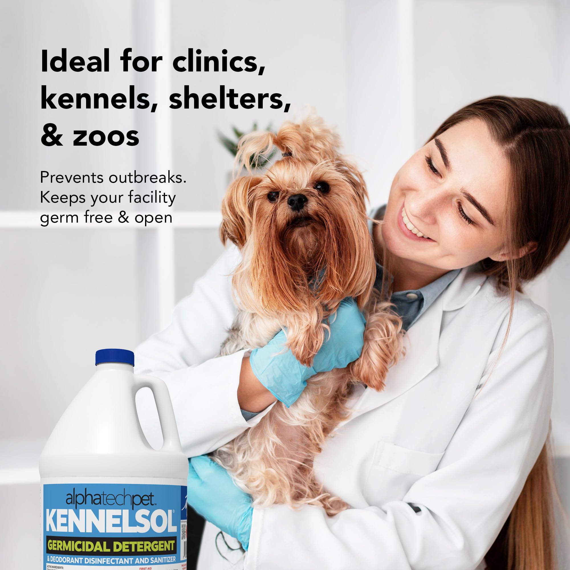 KennelSol veterinarian-approved logo on bottle packaging.