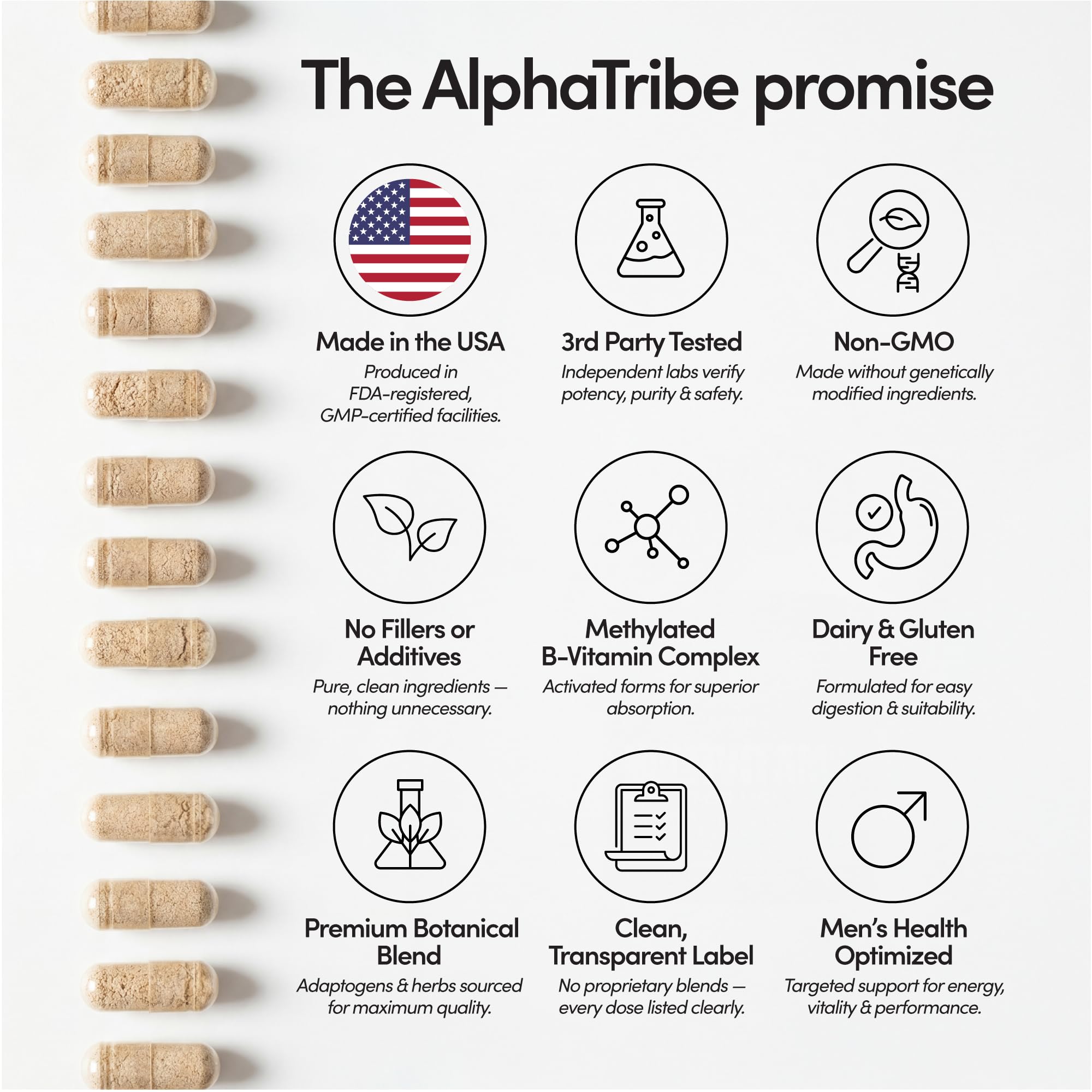 Alpha Tribe multivitamin with elderberry extract bottle signals seasonal wellness