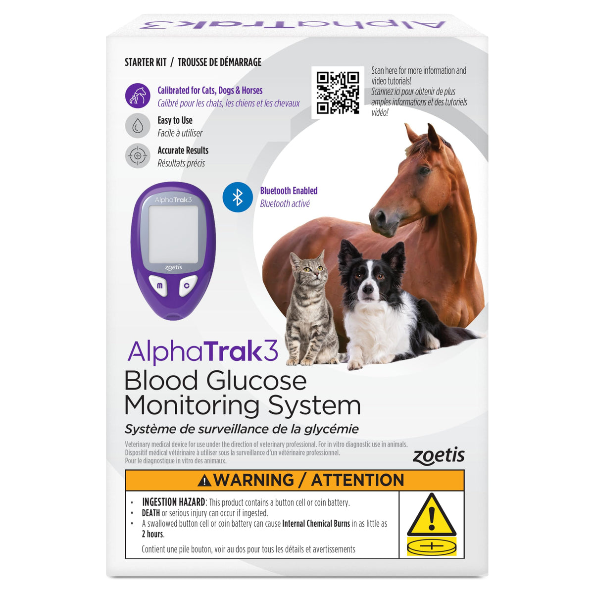 AlphaTRAK 3 meter front view for quick pet glucose testing