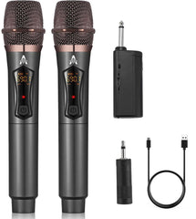 ALPOWL wireless microphone with metal body for reliable live performances