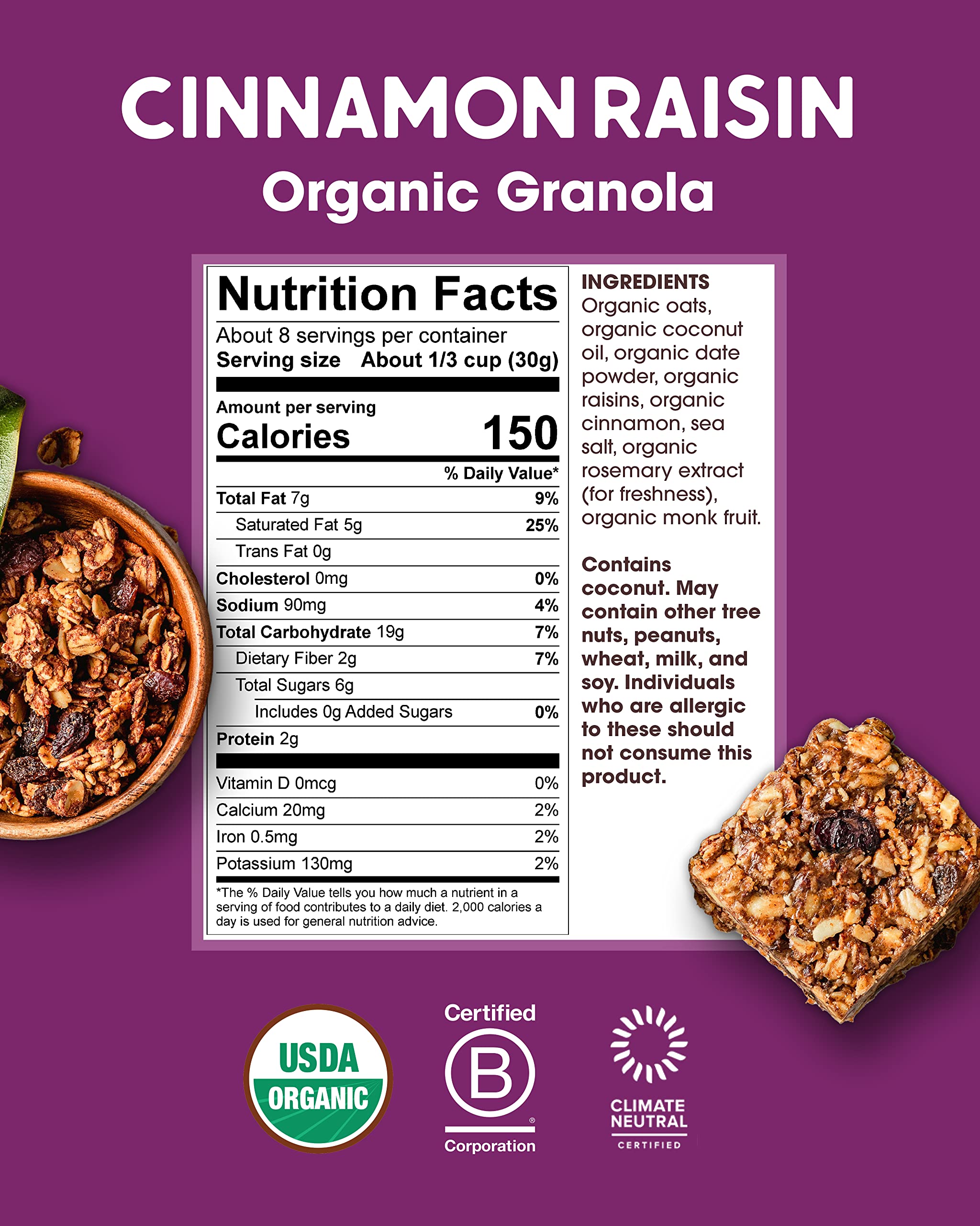 Alter Eco granola close-up highlighting fruit sweetness