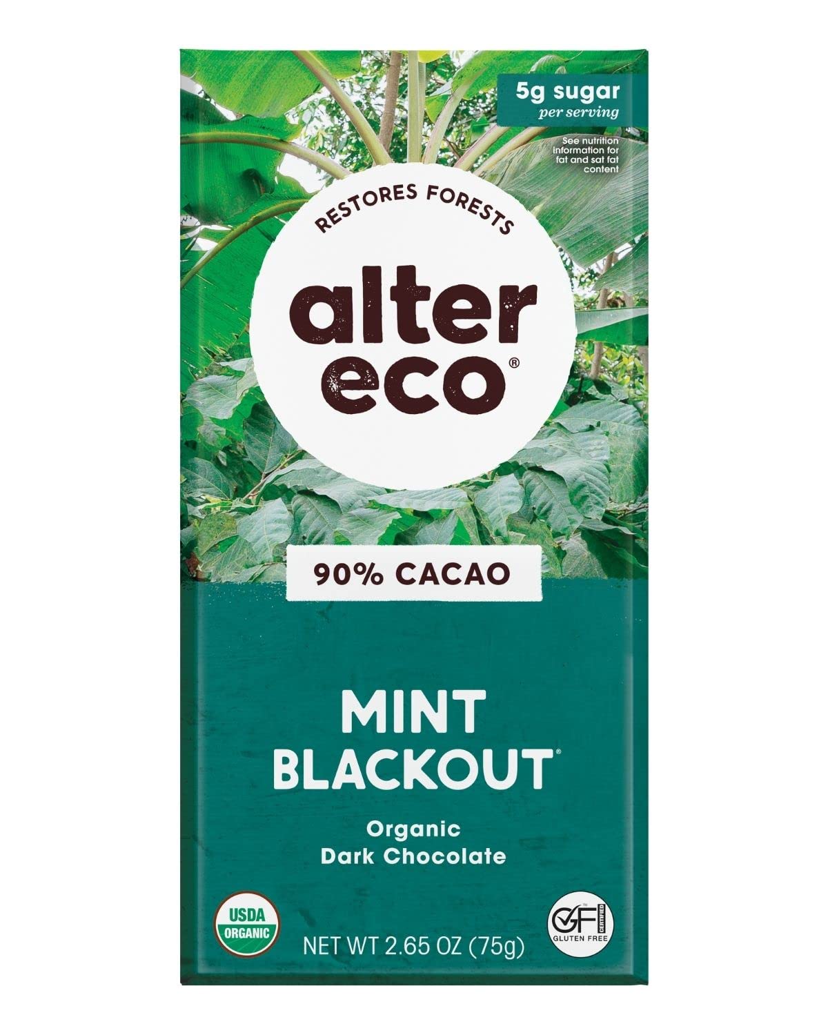 Alter Eco dark chocolate bars pack front highlighting premium cacao quality for baking and snacking.