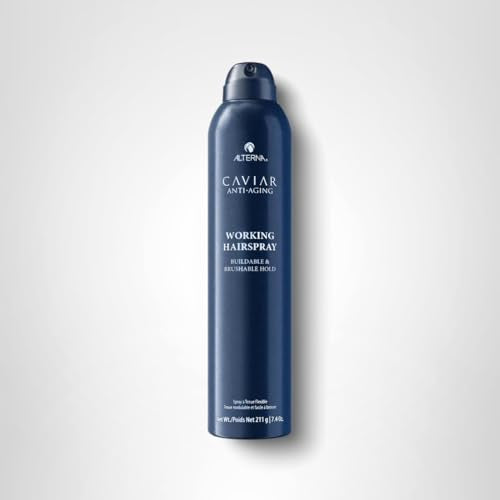 Long-lasting, brushable control with Alterna Caviar Working Hairspray.