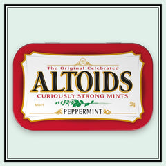 Altoids Peppermint flavor mints offering strong flavor and long-lasting confidence