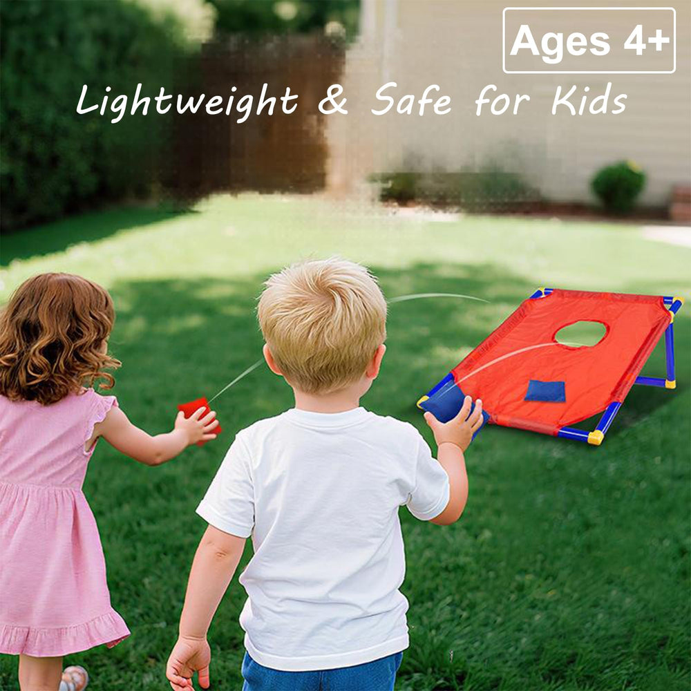 Colorful outdoor carnival ready bean bags for backyard play