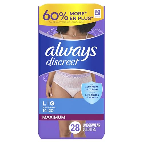 Always Discreet postpartum underwear offers comfortable, secure coverage for new mothers.