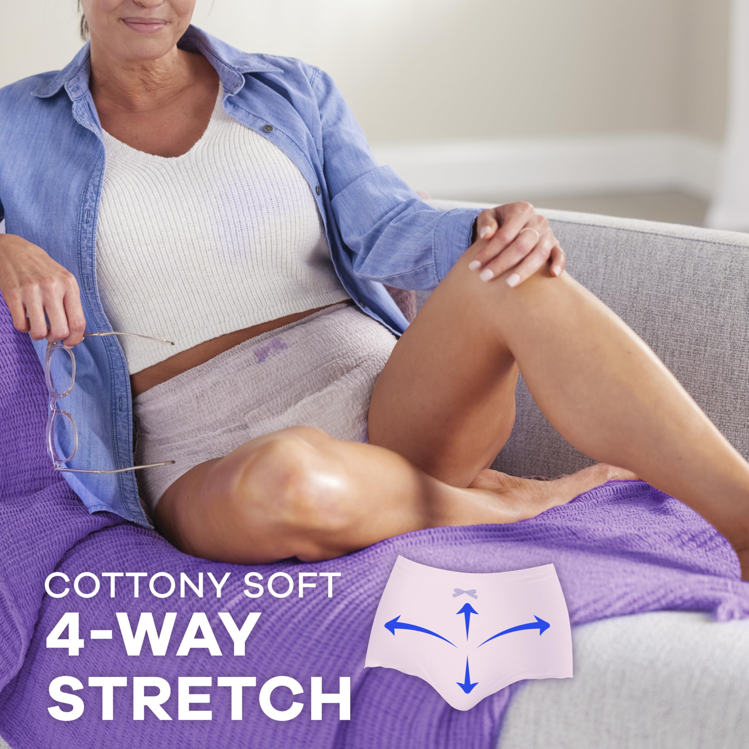 Always Discreet sizes 2-26W+ fit diverse curves with My Fit guidance.