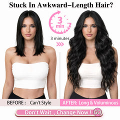 ALXNAN 5in-wide clip-in weft provides secure volume boost.