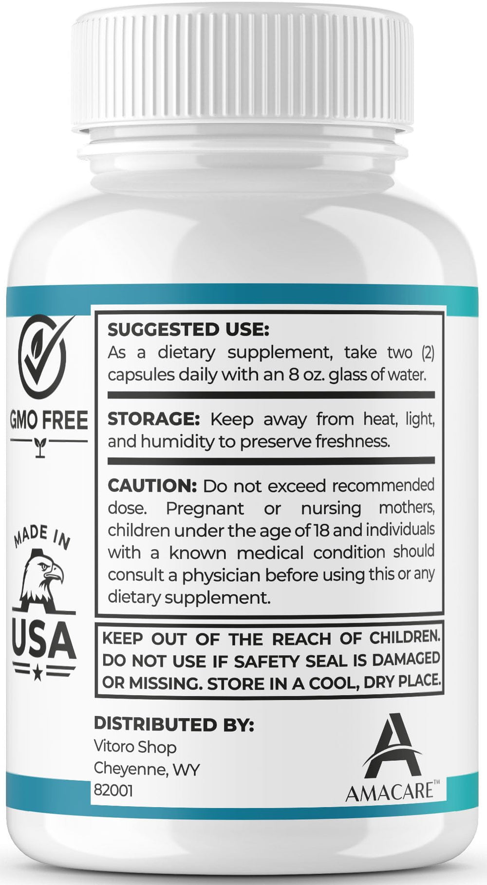 AMACARE Retina Clear bottle beside clock representing daily use routine.
