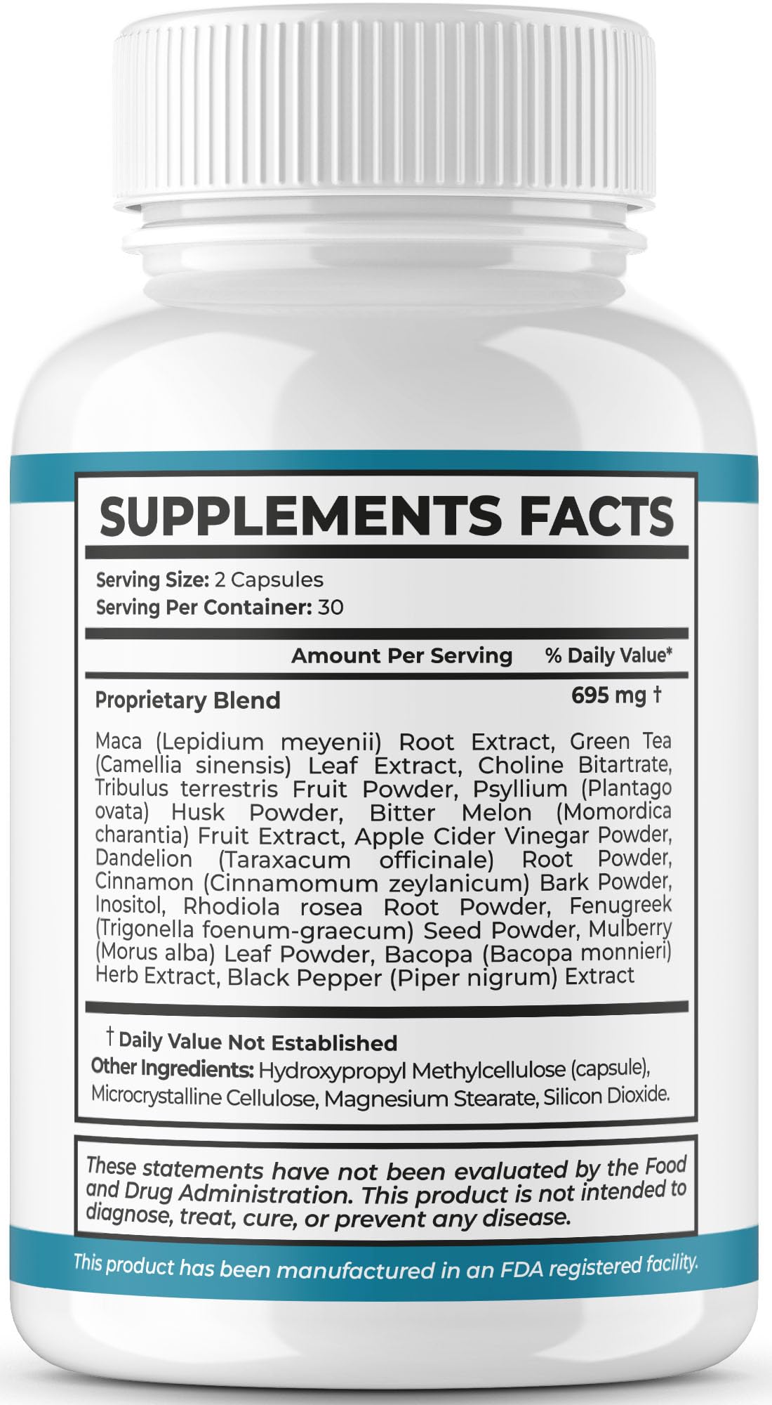 AMACARE Retina Clear GMP-certified label on bottle highlights quality manufacturing.