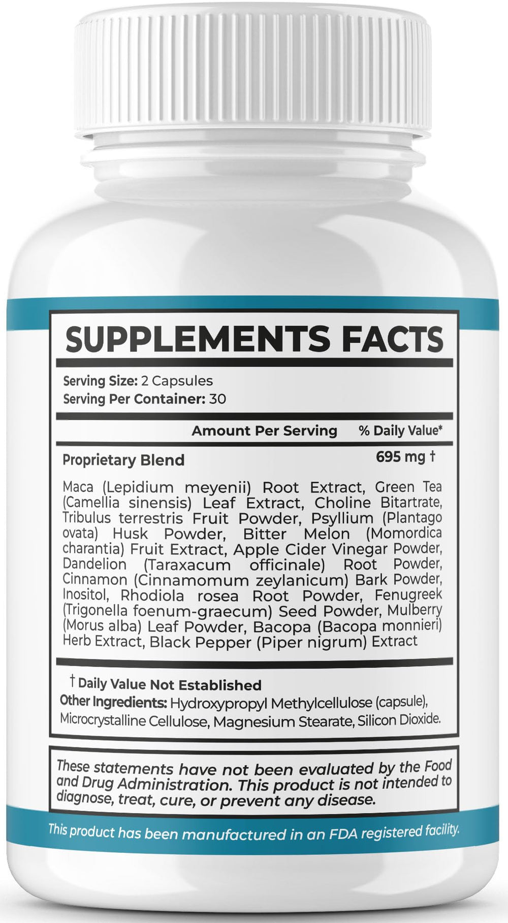 AMACARE Retina Clear GMP-certified label on bottle highlights quality manufacturing.