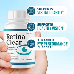 AMACARE Retina Clear packaging box highlighting USA-made quality for reliable eye support.