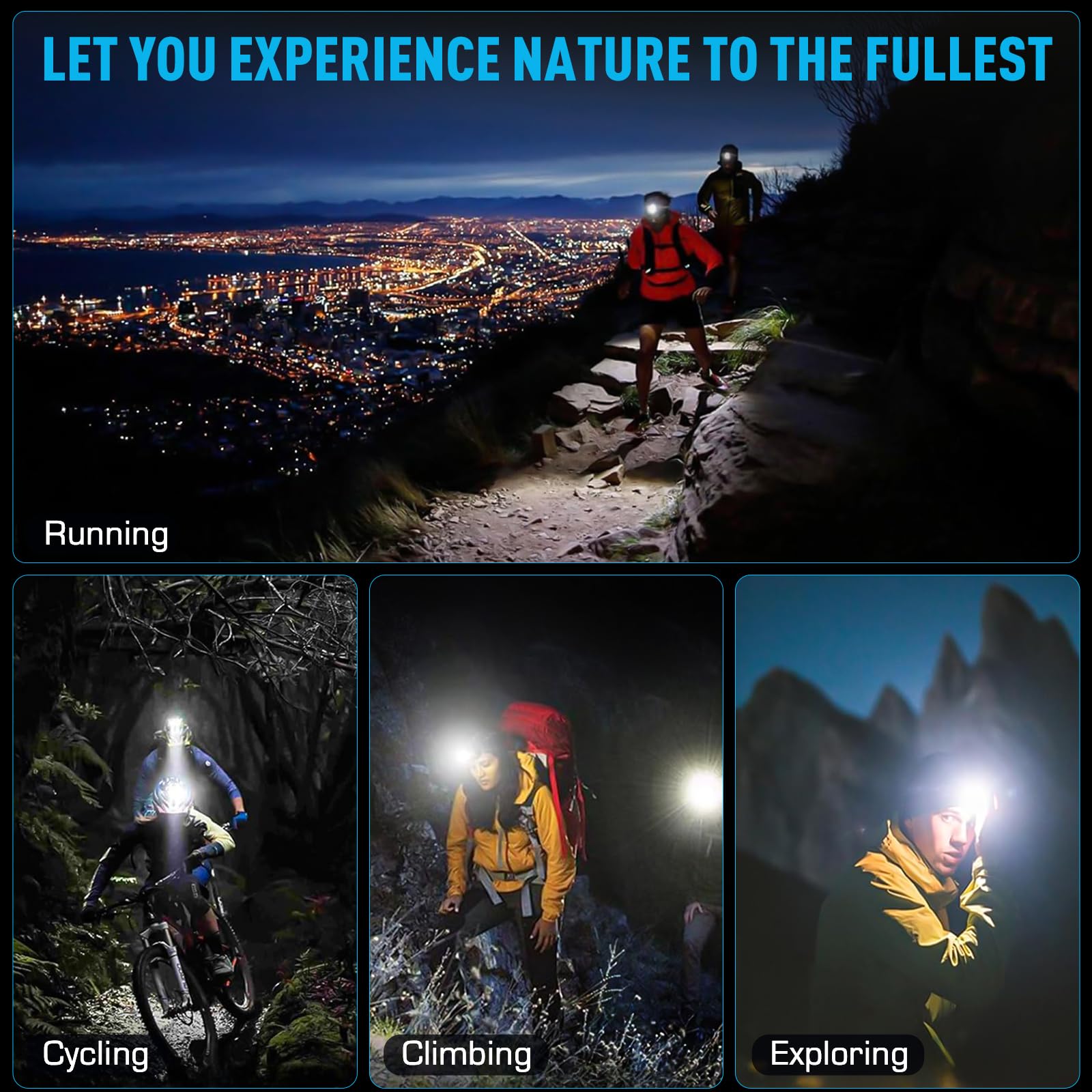 AMAKER headlamp rugged build suitable for tough outdoor environments
