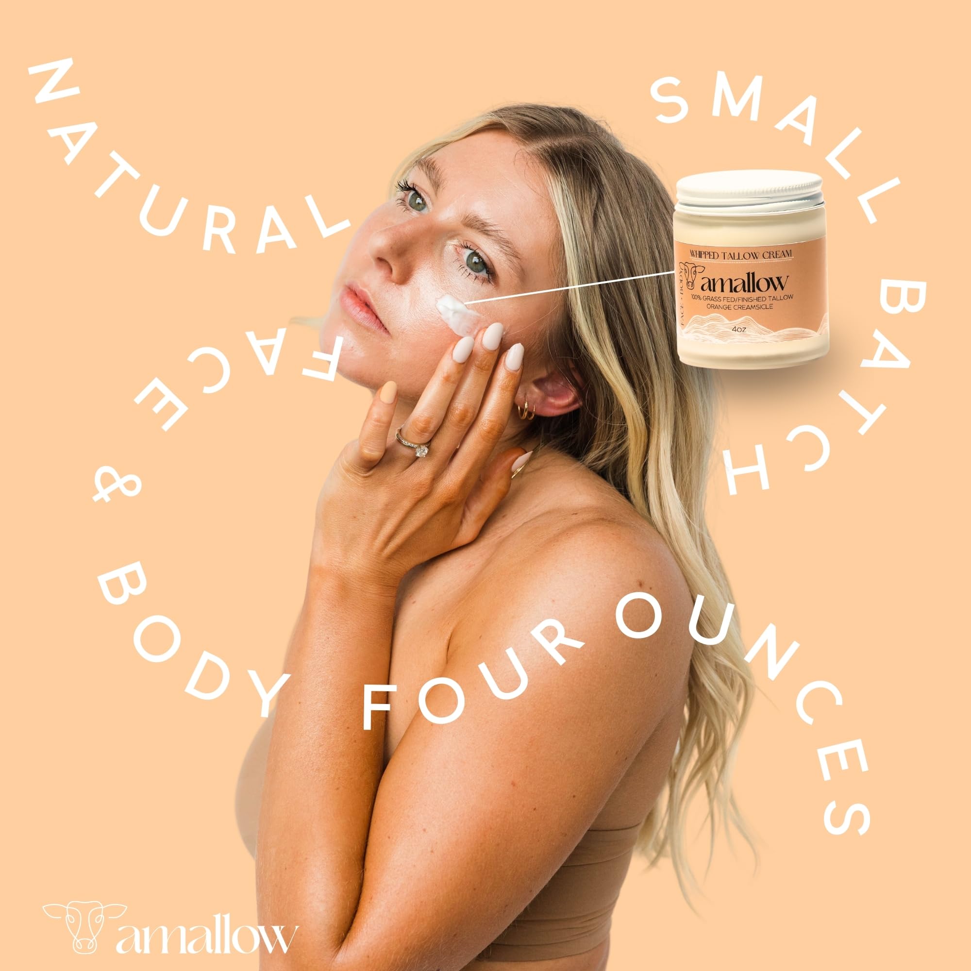 Amallow daily skin care routine for face and body with tallow moisturizer