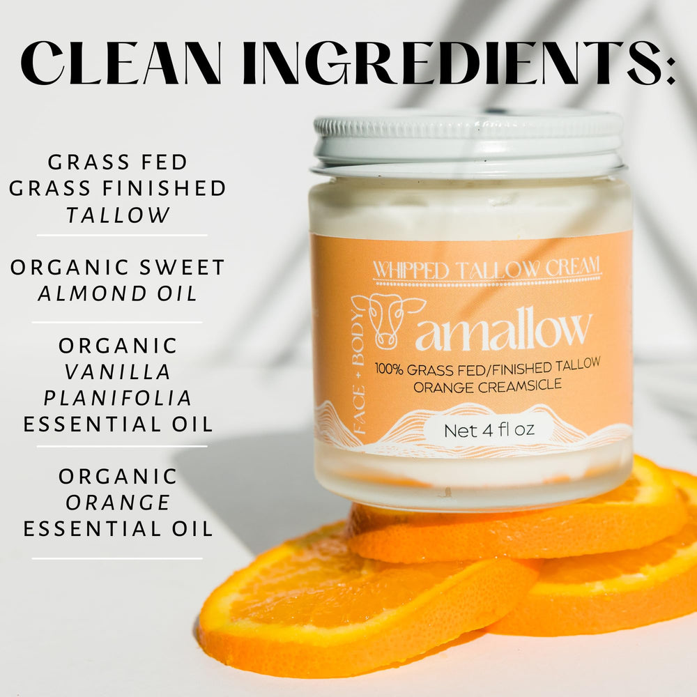 Amallow face and body application visual with creamy lotion in use