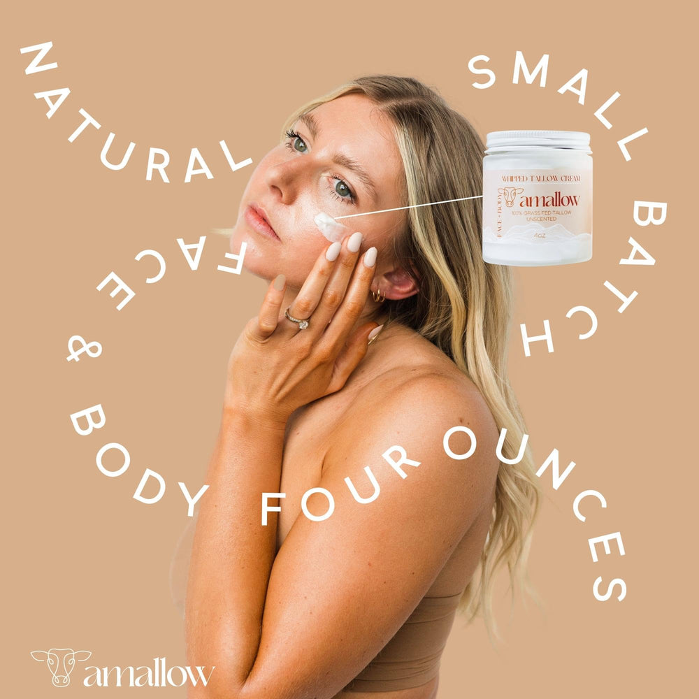 Amallow natural ingredients beef tallow blend promotes skin comfort.