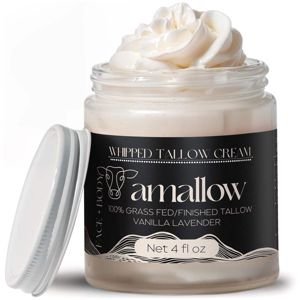Amallow Vanilla Lavender face whipped moisturizer nourishes sensitive skin.