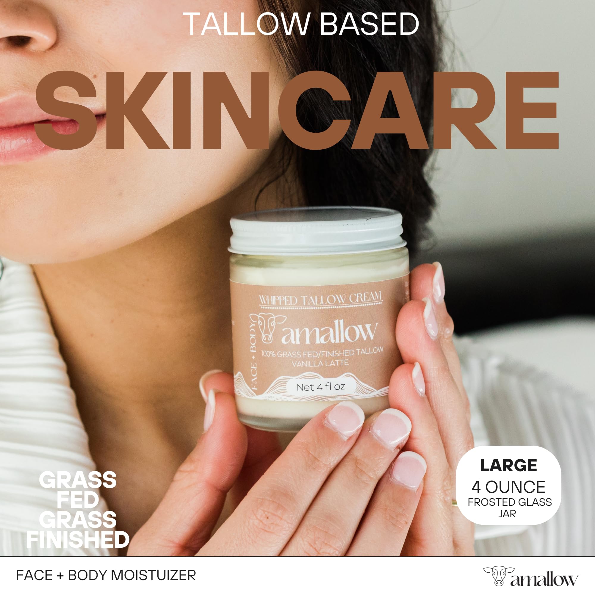 Amallow whipped moisturizer closeup showing airy texture and rich hydration.