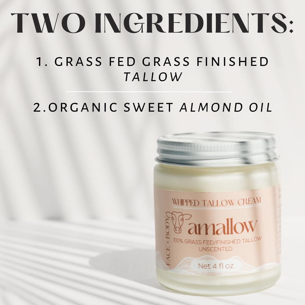 Amallow whipped texture close up showing rich moisture on skin.